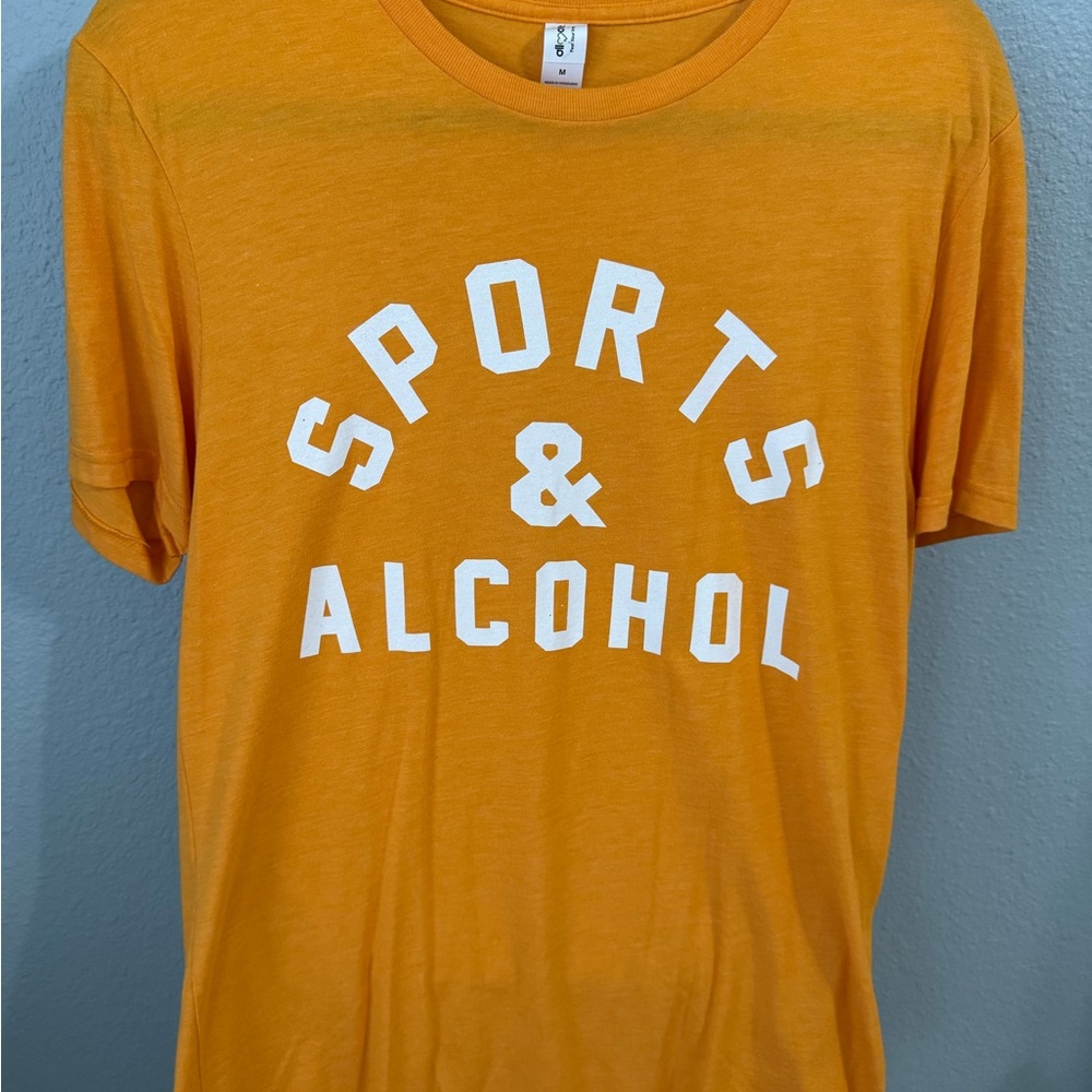 Orange ‘Sports and Alcohol’ Tennessee Orange Tee with White Print NWOT